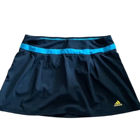 Adidas Black Turquoise Pleated Climate Tennis Skirt size size medium - Picture 1 of 8